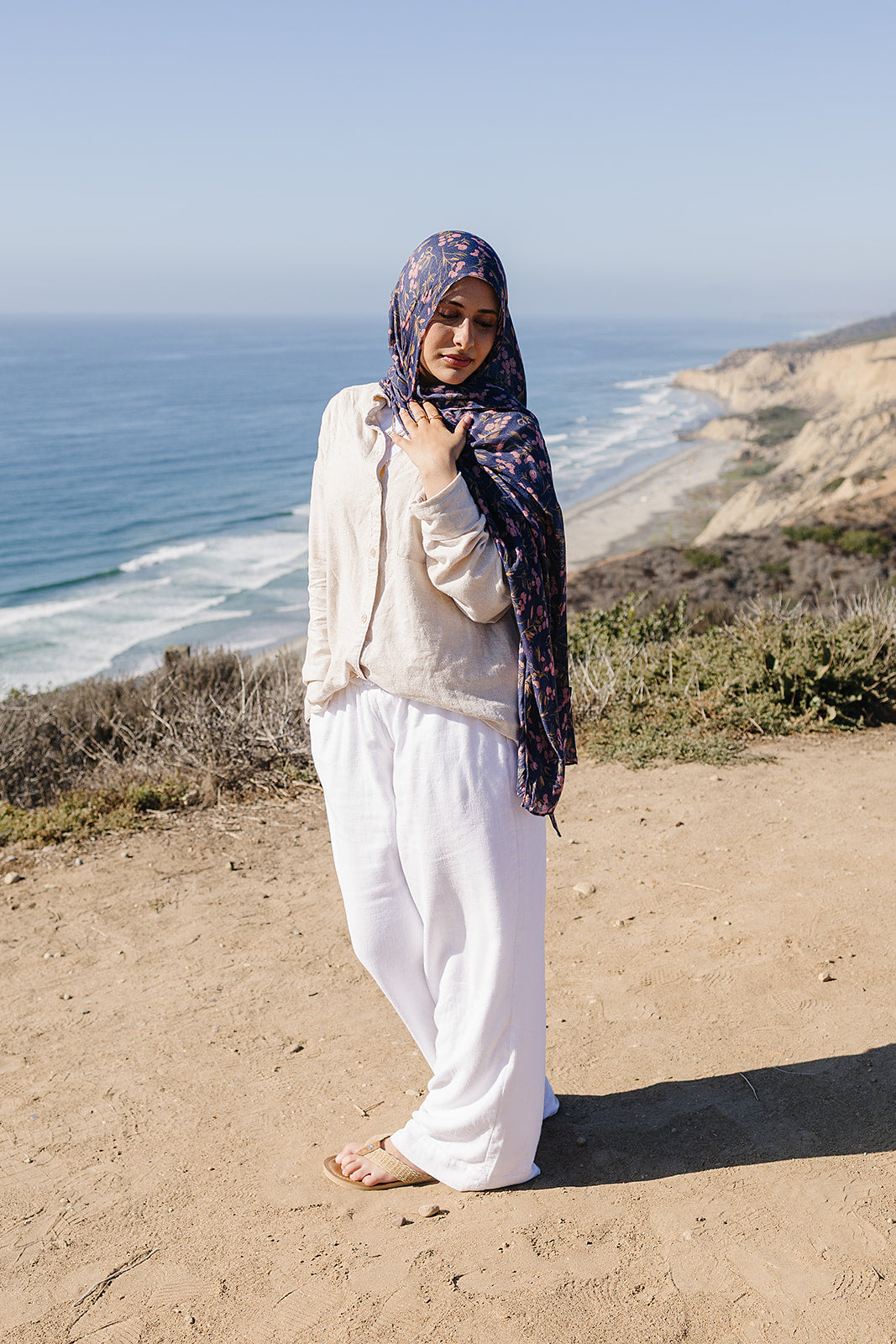 Bamboo Printed Modal Hijab - Flower Field