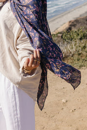 Bamboo Printed Modal Hijab - Flower Field
