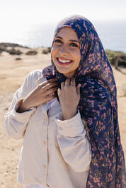 Bamboo Printed Modal Hijab - Flower Field