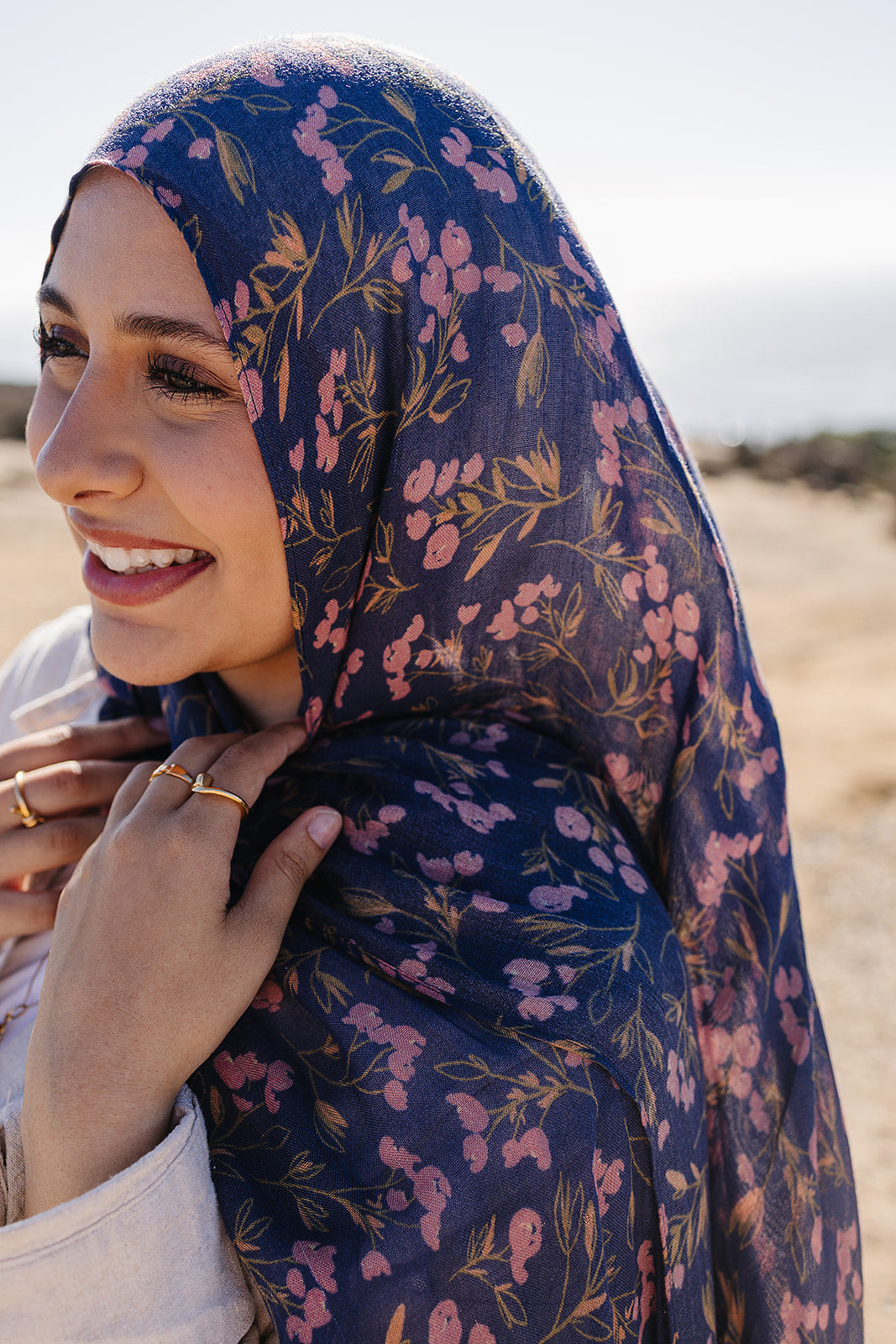 Bamboo Printed Modal Hijab - Flower Field