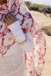 Bamboo Printed Modal Hijab - Clay Blooms