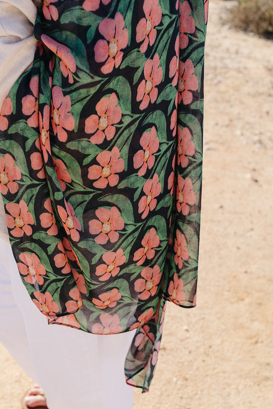 Bamboo Printed Modal Hijab - Floral Drape