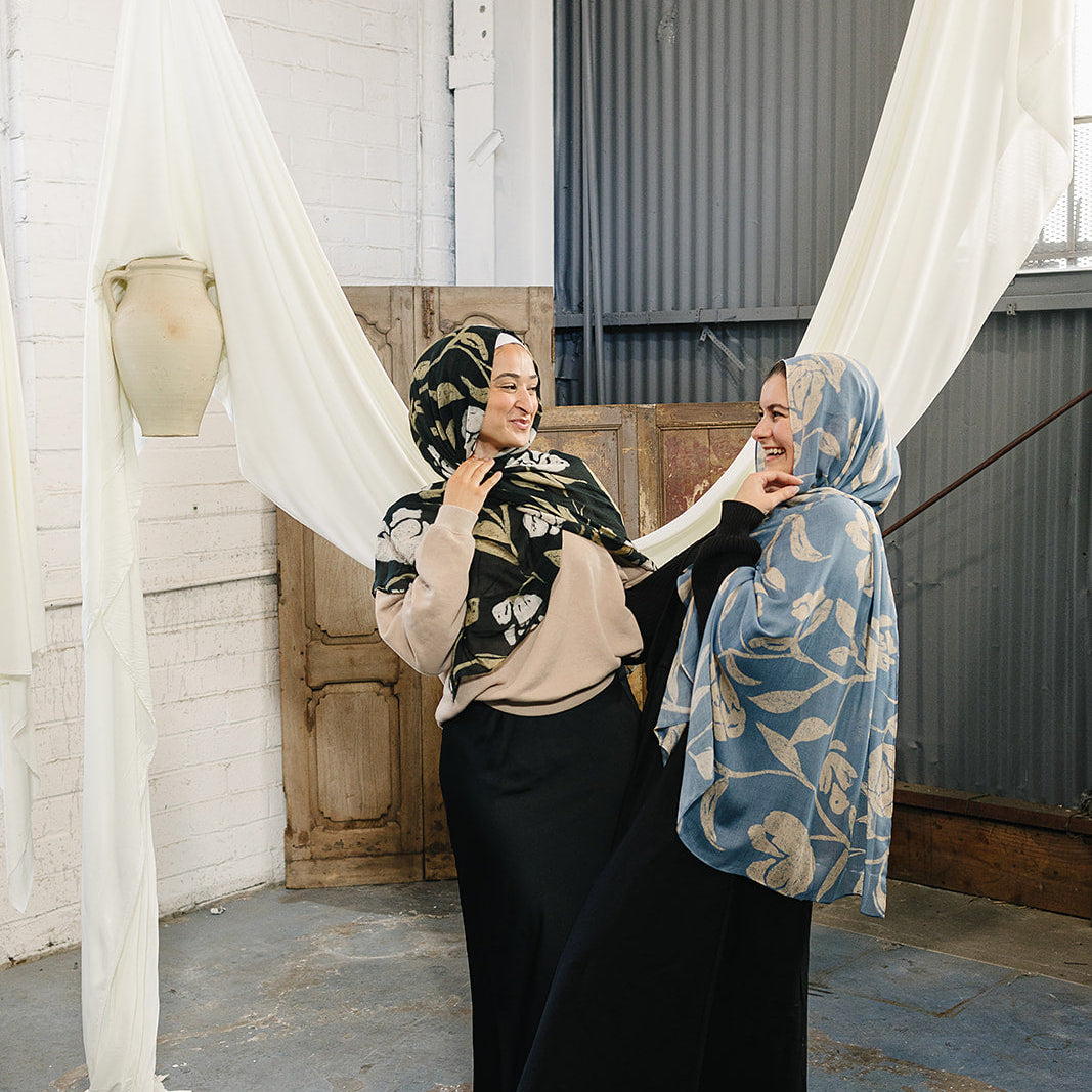 Garden Florals - Printed Modal Bamboo Hijabs