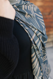 Bamboo Printed Modal Hijab - Abstract Lines