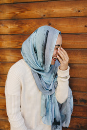 Bamboo Printed Modal Hijab - Hand Painted Strokes