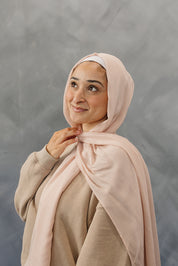 Bamboo Solid Modal Hijab - Soft Pink