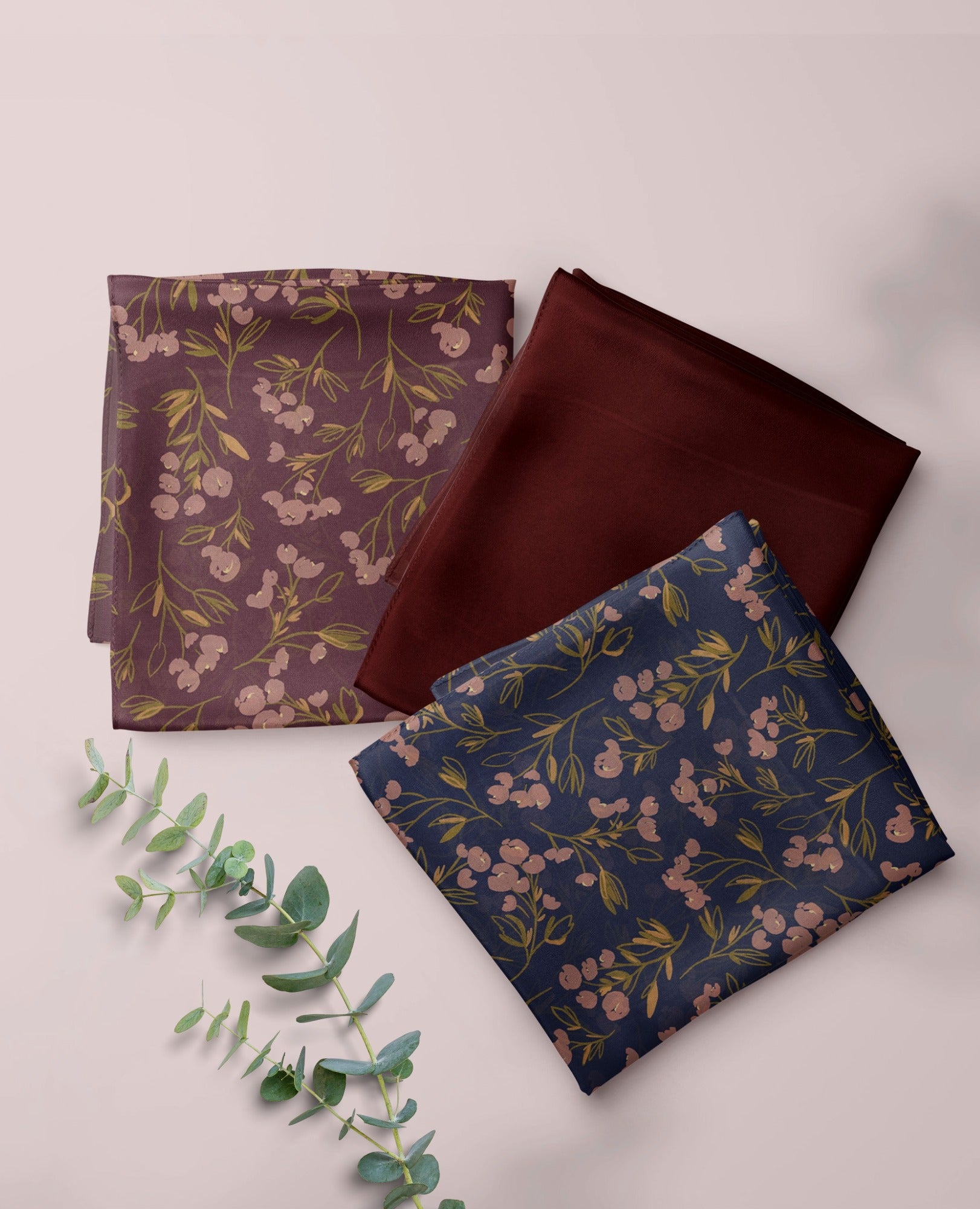 Flower Field Bundle - printed and premium modal hijab scarves collage
