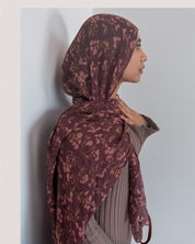 Flower Field Burgundy hijab